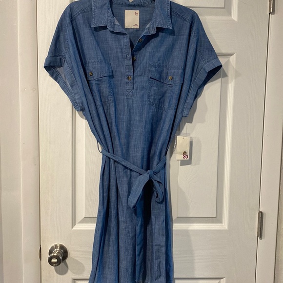 SO Dresses & Skirts - SO Belted Utility Dress - Juniors (NWT)